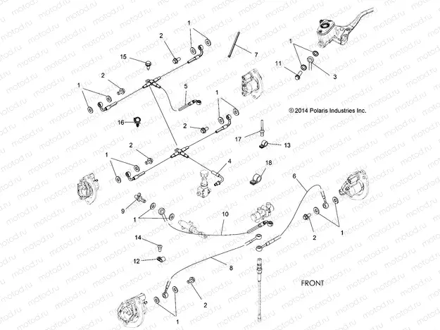 BRAKES | BRAKES, BRAKE LINES - A15SYE85FS (49ATVBRAKELINE1585TREU)