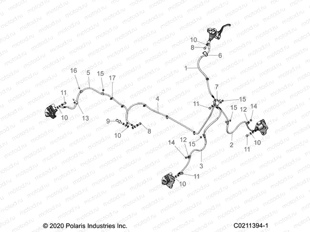 BRAKES | BRAKES, BRAKE LINES - A23SHE57AL/AS (C0211394-1)