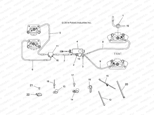 BRAKES | BRAKES, BRAKE LINES AND MASTER CYLINDER - A15DAA32AA/AJ (49ATVBRAKELINE15325)