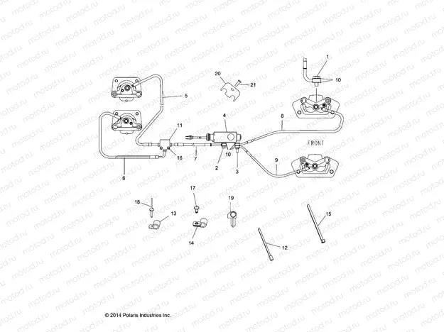 BRAKES | BRAKES, BRAKE LINES AND MASTER CYLINDER - A15DAA32EA/EJ (49ATVBRAKELINE15325E)