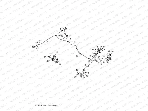BRAKES | BRAKES, BRAKE LINES AND MASTER CYLINDER - D16B3PD1AJ/B4 (49BRUTUSBRAKELINE15)