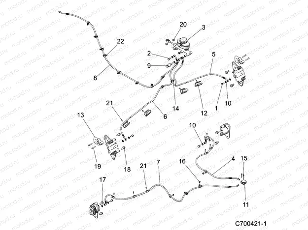 BRAKES | BRAKES, BRAKE LINES and MASTER CYLINDER - D21BEP99A4/B4/GP99A4 (C700421-1)
