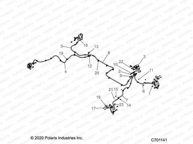 BRAKES | BRAKES, BRAKE LINES AND MASTER CYLINDER - R23RSU99A9/AJ/AK/AX/B9/BJ/BK/BX (C701141)