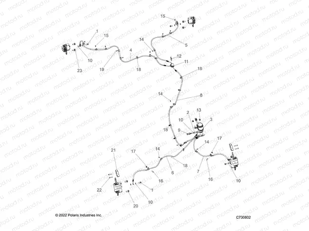 BRAKES | BRAKES, BRAKE LINES AND MASTER CYLINDER TR - R23RRSD4CA/D4CK (C730802)