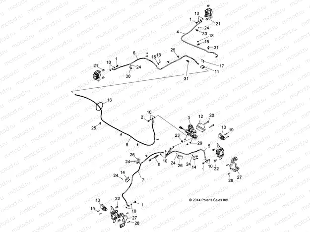 BRAKES | BRAKES, BRAKE LINES AND MASTER CYLINDER - Z15VA87 ALL OPTIONS (49RGRBRAKELINES15RZR900)