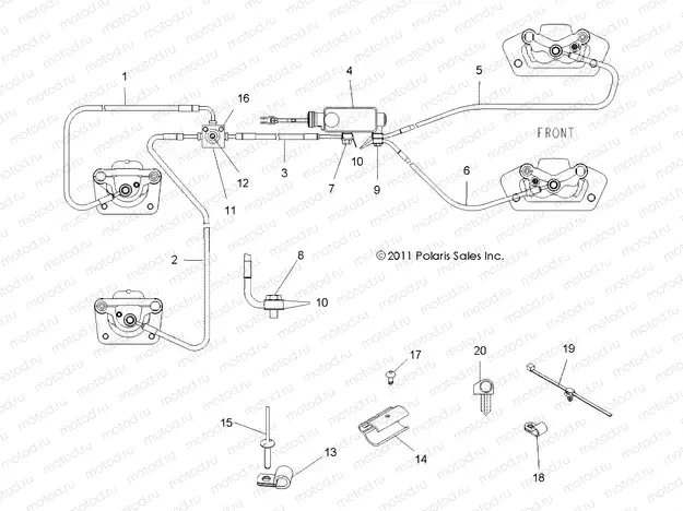 BRAKES | BRAKES, BRAKE LINES and MASTER CYLINDER - Z15VHA57FJ (49RGRBRAKELINES12RZR570)