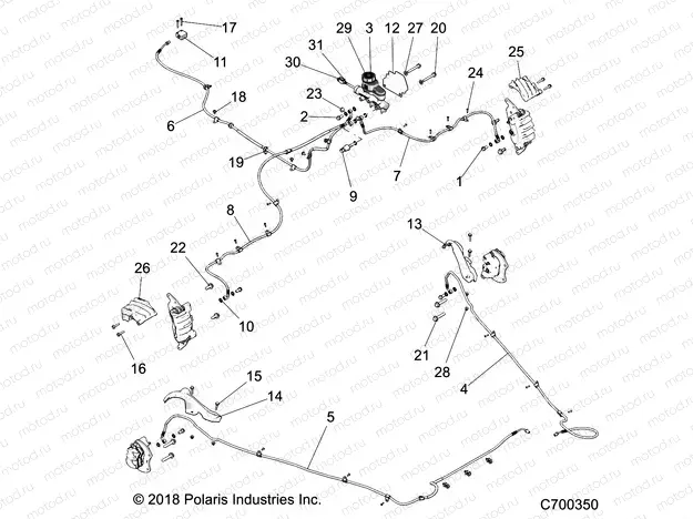 BRAKES | BRAKES, BRAKE LINES AND MASTER CYLINDER - Z19VEE92AM/BM (C700350)