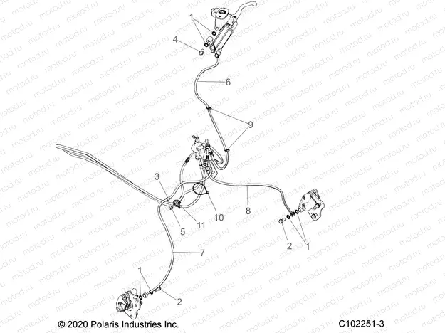 BRAKES | BRAKES, BRAKE LINES, FRONT - A23SDE57P4 (C102251-3)