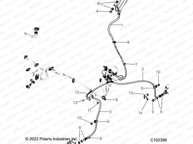 BRAKES | BRAKES, BRAKE LINES FRONT - A23SEA57F1/T57C1/C2/F1 (C102399)