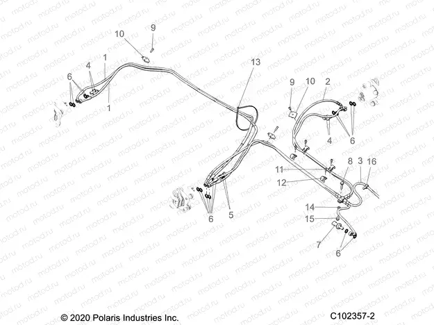 BRAKES | BRAKES, BRAKE LINES, REAR - A21S6E57A1/3A1 (C102357-2)