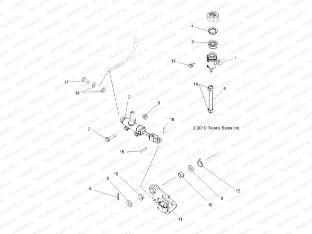 BRAKES | BRAKES, BRAKE PEDAL and MASTER CYLINDER - A15SDA57FH (49ATVBRAKEFOOT11SP500F)