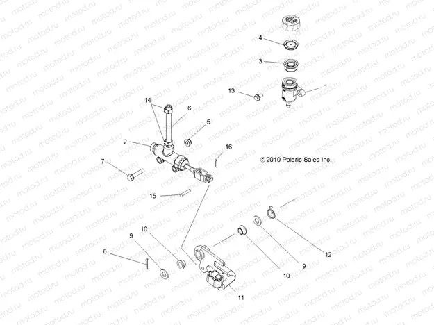 BRAKES | BRAKES, BRAKE PEDAL and MASTER CYLINDER - A17SES57C1/C2/C7/CL/E1/E2/E7/EL/SET57C1/C2/E1/E2 (49ATVBRAKEFOOT11SP500)
