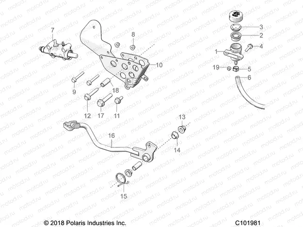 BRAKES | BRAKES, BRAKE PEDAL and MASTER CYLINDER - A20SXA85A1/A7/CA1/CA7/E85A9/AF/AP/CA9/CAF/CAP/V85AP/CAP (C101981)