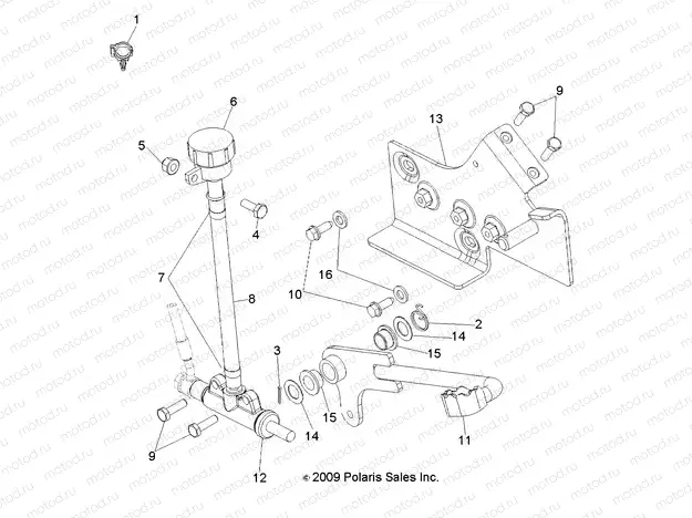 BRAKES | BRAKES, BRAKE PEDAL and REAR MASTER CYLINDER - A13EA32AA (49ATVBRAKERR10TBLZR)