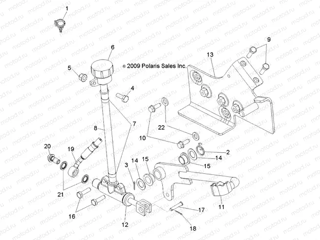 BRAKES | BRAKES, BRAKE PEDAL and REAR MASTER CYLINDER - A13EA32FA (49ATVBRAKERR10BOSSI)