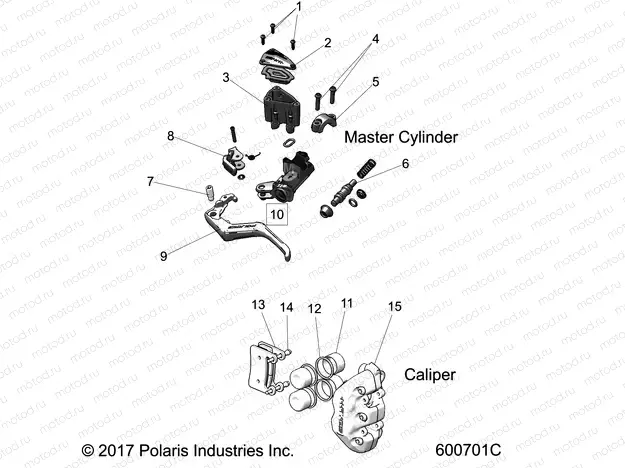 BRAKES | BRAKES, CALIPER AND MASTER CYLINDER ASM. - S20FJB8/FJE8/FJP8 ALL OPTIONS (600701C)