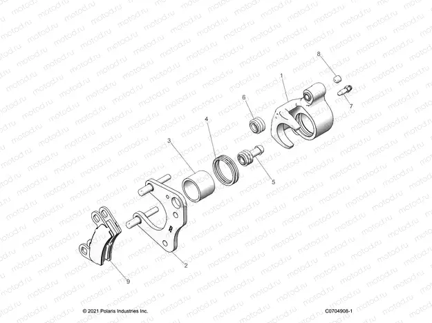 BRAKES | BRAKES, CALIPER, FRONT - D22M4A57B4/G57B4 (C0704908-1)