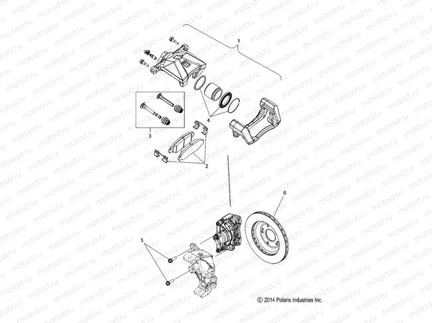 BRAKES | BRAKES, CALIPER, FRONT - T20AARGB ALL OPTIONS (49SLINGSHOTCALIPERF14SLING)