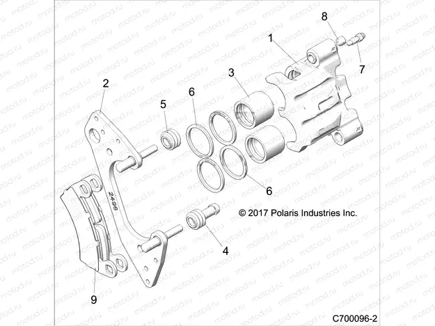 BRAKES | BRAKES, CALIPER FRONT - Z18VGE99AK/AW/BK/BW (C700096-2)