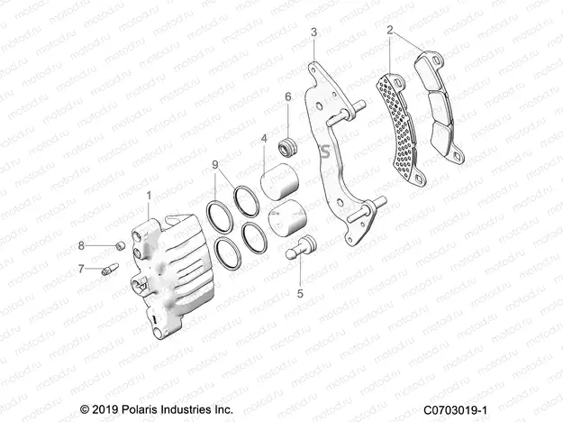 BRAKES | BRAKES, CALIPER, FRONT - Z21R4D92AM/BM/AC (C0703019-1)