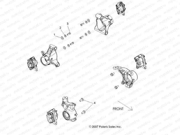 BRAKES | BRAKES, CALIPER MOUNTING - R11VH76/VY76 ALL OPTIONS (49ATVCALIPERMTG08VISTA)