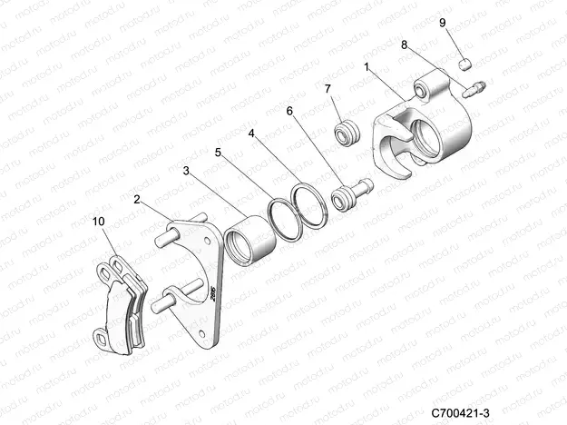 BRAKES | BRAKES, CALIPER, REAR - D19BBPD4B4/BAPD4B4 (C700421-3)
