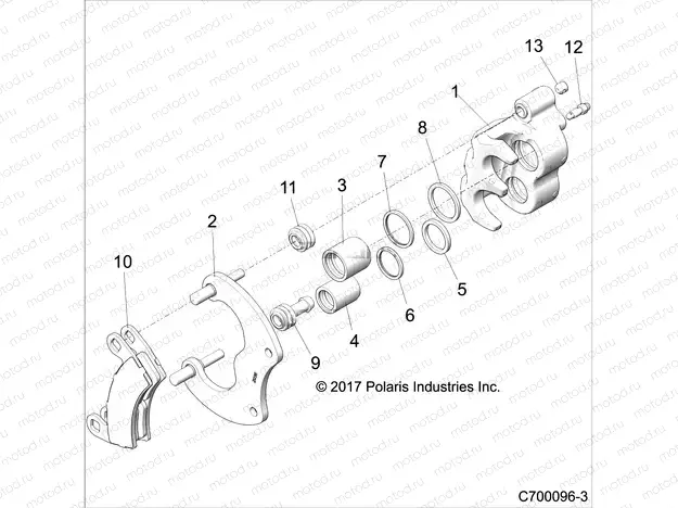 BRAKES | BRAKES, CALIPER REAR - Z22S1E99AL/BL (C700096-3)