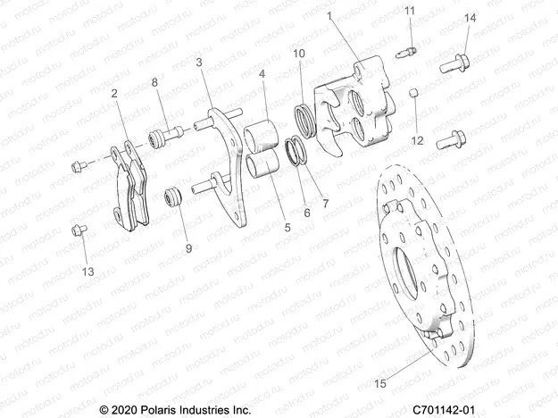 BRAKES | BRAKES, CALIPER, REAR - Z23GAD92A/92B (C701142-01)