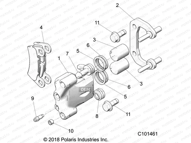 BRAKES | BRAKES, DOUBLE BORE CALIPER - A20SGE95AK (C101461)
