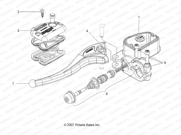 BRAKES | BRAKES, FRONT BRAKE LEVER and LH MASTER CYLINDER - A15S6A76FA (49ATVMCLH086X6)