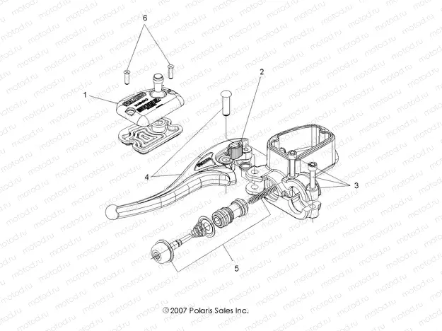 BRAKES | BRAKES, FRONT BRAKE LEVER and MASTER CYLINDER - A09BA50FA (49ATVMCLH08SCRAM)