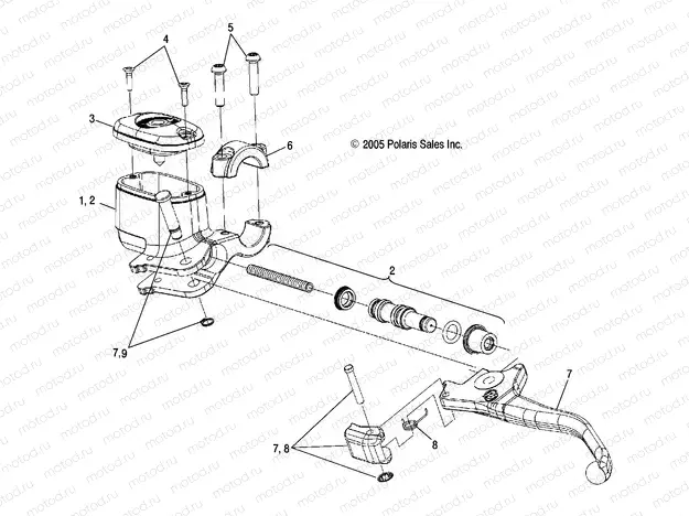 BRAKES | BRAKES, FRONT BRAKE LEVER and MASTER CYLINDER - A09LB27AA (4999202079920207A14)