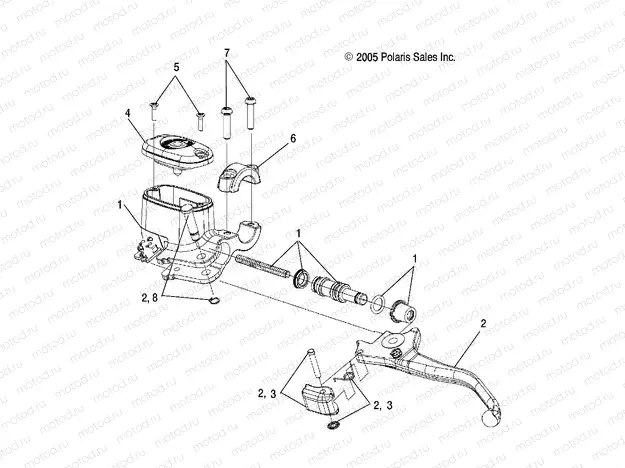 BRAKES | BRAKES, FRONT BRAKE LEVER and MASTER CYLINDER - A17SES57C1/C2/C7/CL/E1/E2/E7/EL/SET57C1/C2/E1/E2 (4999204069920406B08)