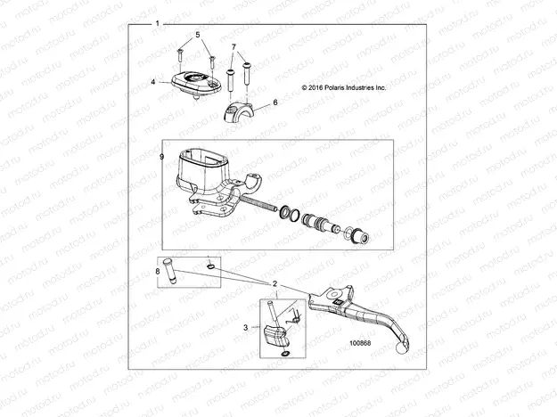 BRAKES | BRAKES, FRONT BRAKE LEVER and MASTER CYLINDER - A22SWE57F1 (100868)