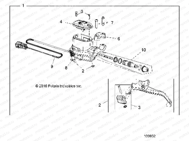 BRAKES | BRAKES, FRONT BRAKE LEVER and MASTER CYLINDER - A22SWS57C1/C2/C5 (100932)