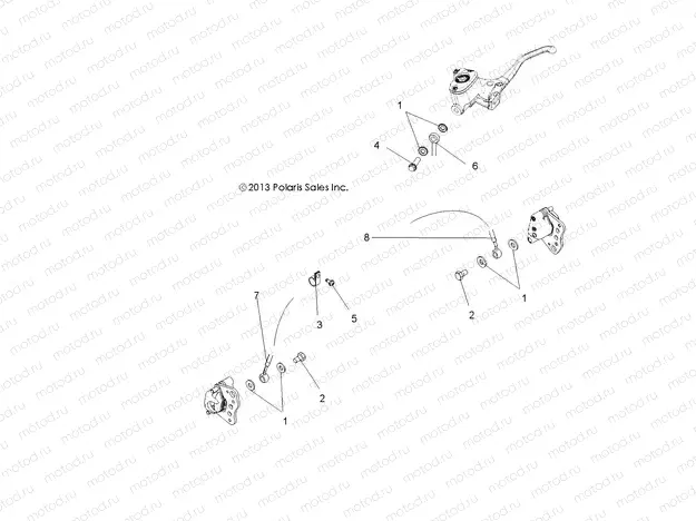 BRAKES | BRAKES, FRONT BRAKE LINES - A17SES57C1/C2/C7/CL/E1/E2/E7/EL/SET57C1/C2/E1/E2 (49ATVBRAKELINE14SP570F)