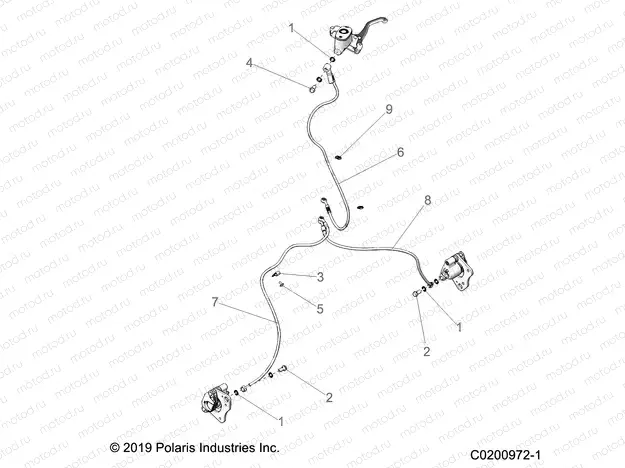 BRAKES | BRAKES, FRONT BRAKE LINES - A20SDE57K5 (C0200972-1)
