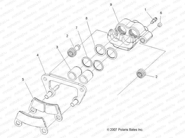 BRAKES | BRAKES, FRONT CALIPER - A10GJ45AA (49ATVCALIPER08OUT525S)