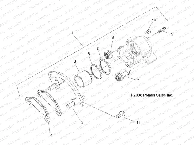 BRAKES | BRAKES, FRONT CALIPER - A15SYE85FS (49ATVBRAKERR09SPXP850)