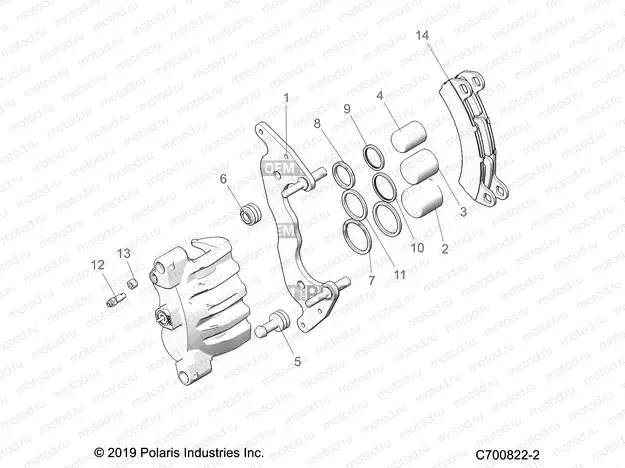 BRAKES | BRAKES, FRONT CALIPER - G23GME99A/99B (C700822-2)