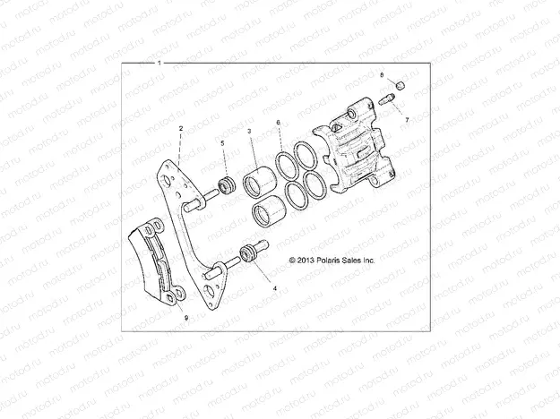 BRAKES | BRAKES, FRONT CALIPER - R16RGE99A7/AE/AV (49RGRCALIPER14RZR1000)