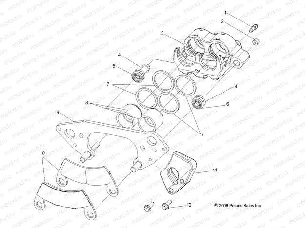 BRAKES | BRAKES, FRONT CALIPER - R17RTED1F1/SD1C1 (49RGRCALIPER097004X4)