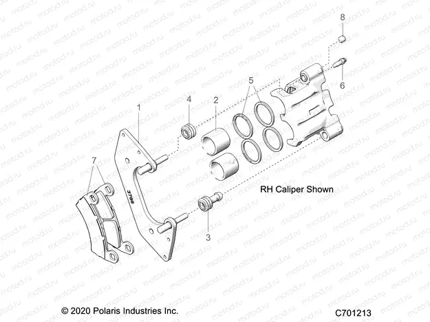 BRAKES | BRAKES, FRONT CALIPER - R22RRY99A9/AC/AM/AS/B9/BC/BM/BS/1A9/AC/AM/AS/B9/BC/BM/BS (C701213)