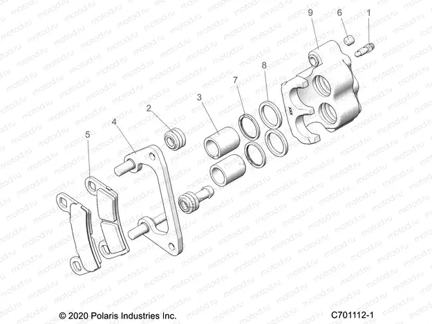 BRAKES | BRAKES, FRONT CALIPER - Z20CHA57K2 (C701112-1)