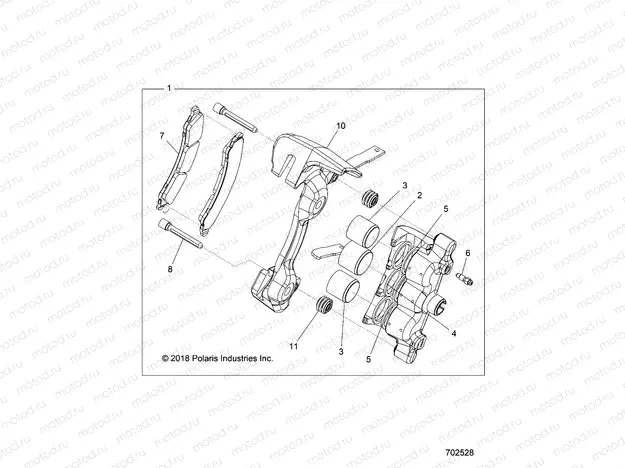 BRAKES | BRAKES, FRONT CALIPER - Z20P4L92AG/AP/BG/BP/LG (702528)