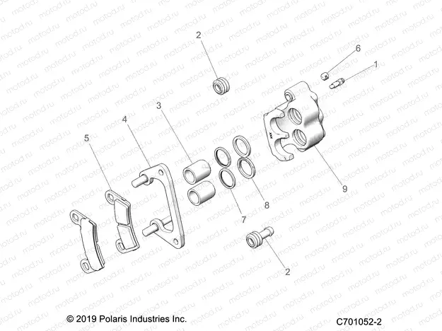 BRAKES | BRAKES, FRONT CALIPER - Z22CHA57A2/K2 (C701052-2)