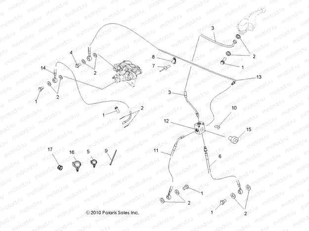 BRAKES | BRAKES, LINES and ASSEMBLY - A13EA32AA (49ATVBRAKELINE11TBLZR)