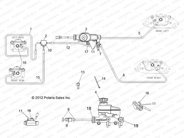 BRAKES | BRAKES, LINES and MASTER CYLINDER - R13TH76/7E ALL OPTIONS (49RGRBRAKELINES13800EFI)