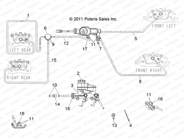 BRAKES | BRAKES, LINES and MASTER CYLINDER - R13WH76AG/AR/EAH/EAI (49RGRBRAKELINES12CREW)