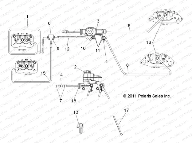 BRAKES | BRAKES, LINES and MASTER CYLINDER - R15RAA76AA/AJ (49RGRBRAKELINES126X6)